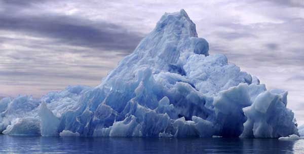 dramatic picture of an iceberg used to demon